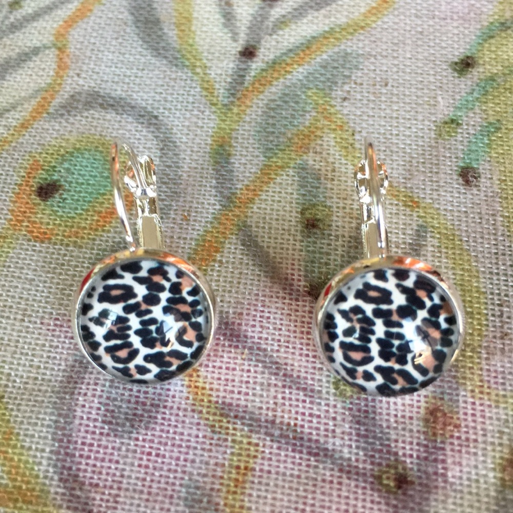 Animal Print Pierced Earrings NWT